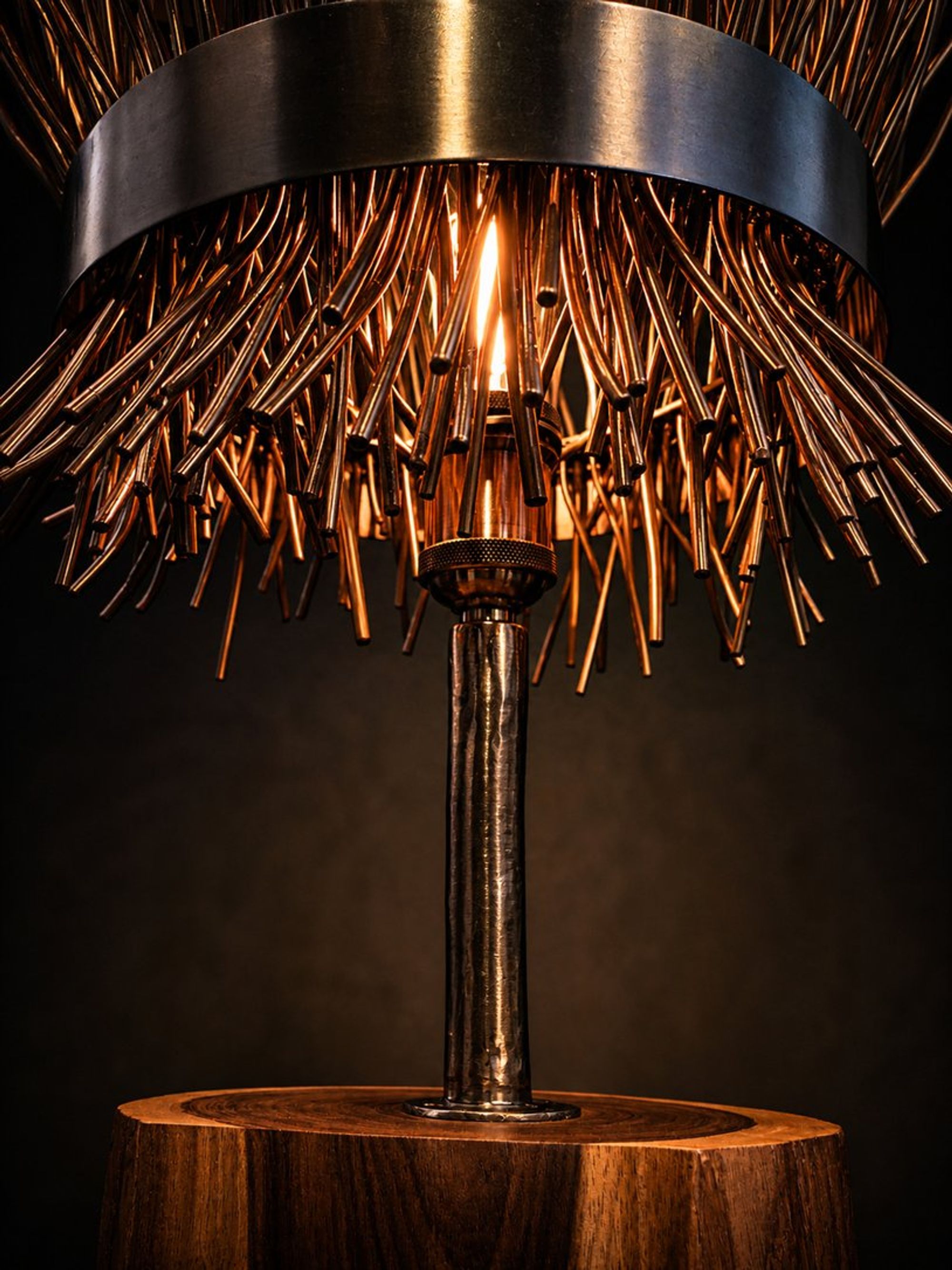 Luminaire, pièce unique en laiton et métal – vue 14