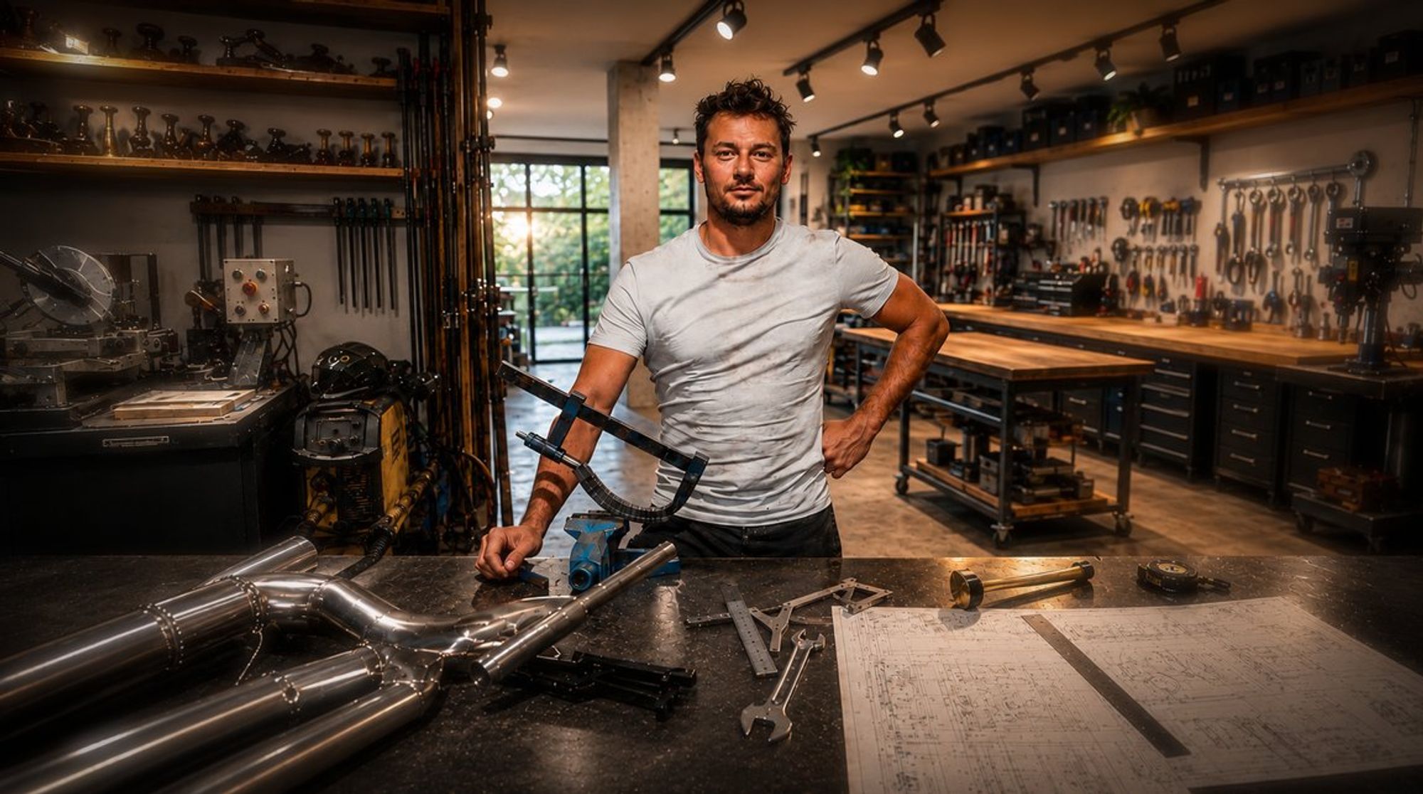 Florentin Lavigne dans son atelier