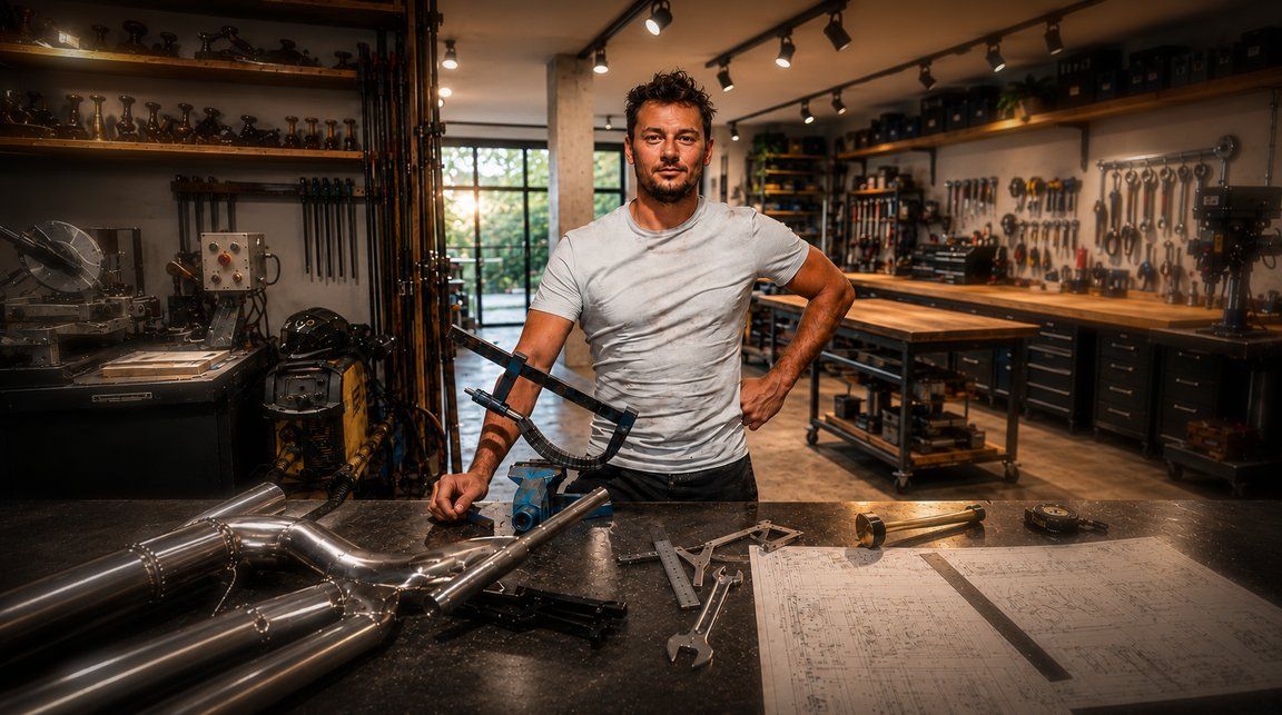 Florentin Lavigne dans son atelier