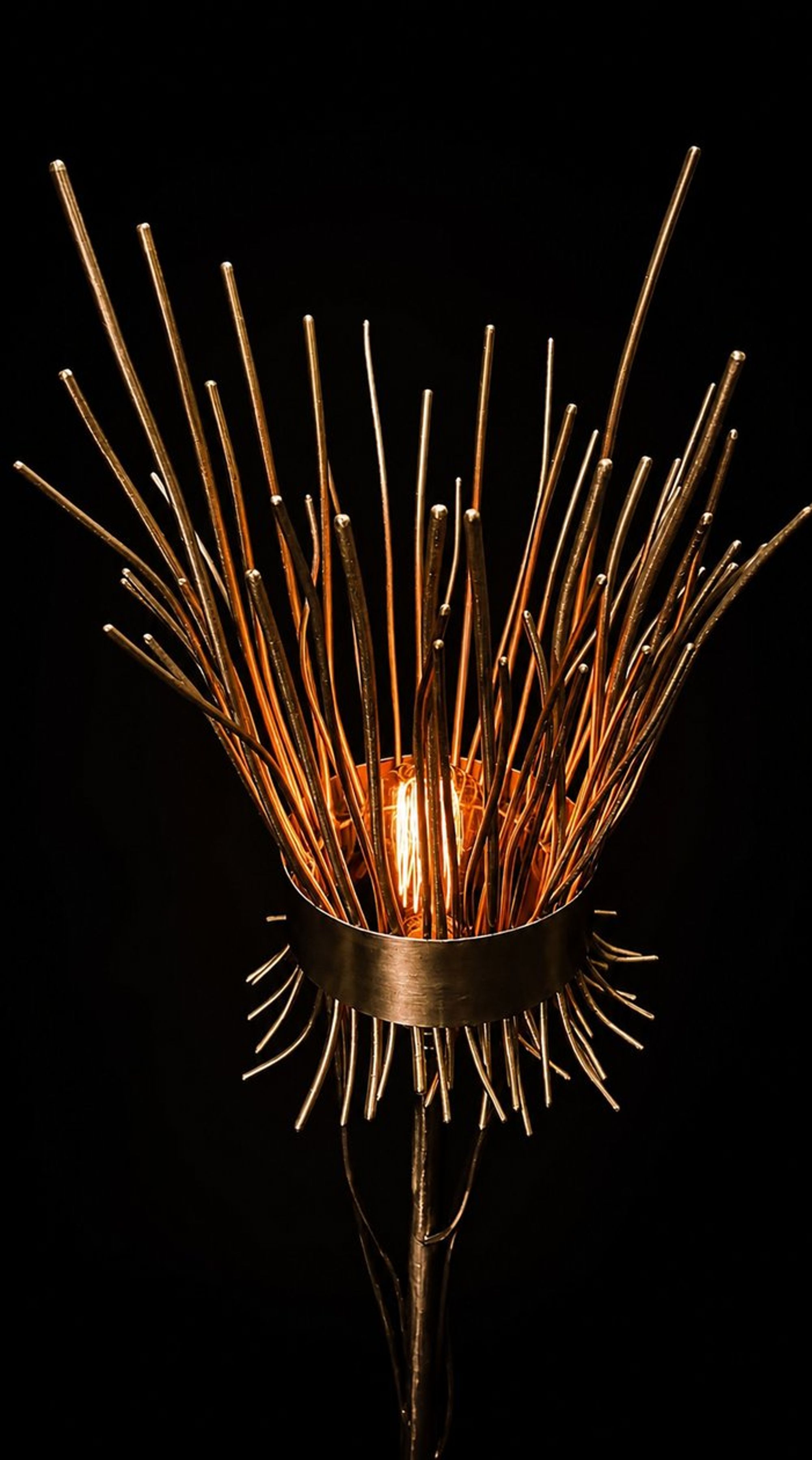 Luminaire, pièce unique en laiton et métal – vue 11