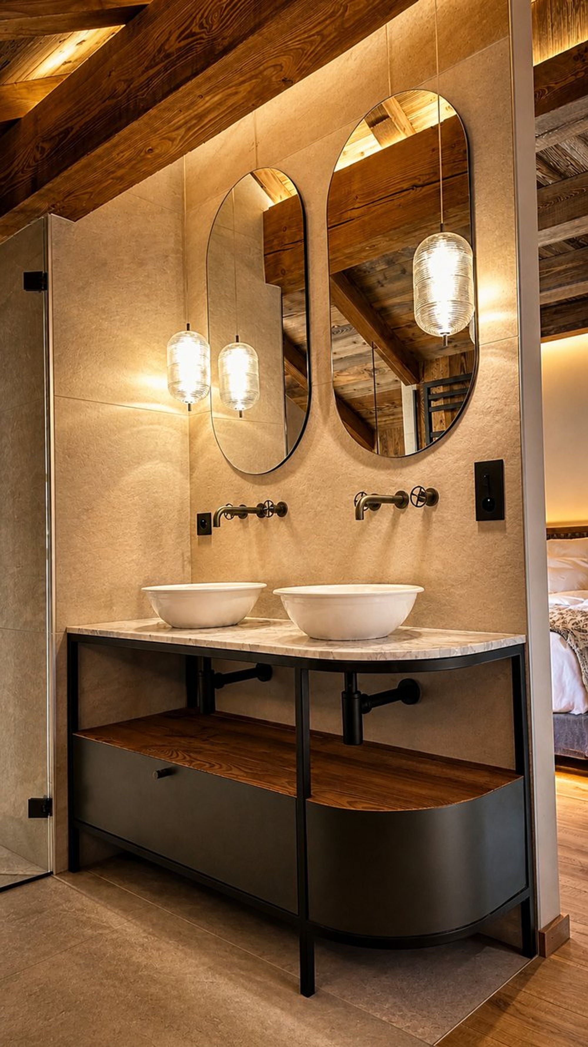 Chalet l’Yret, Serre-Chevalier : salle de bain – vue 12