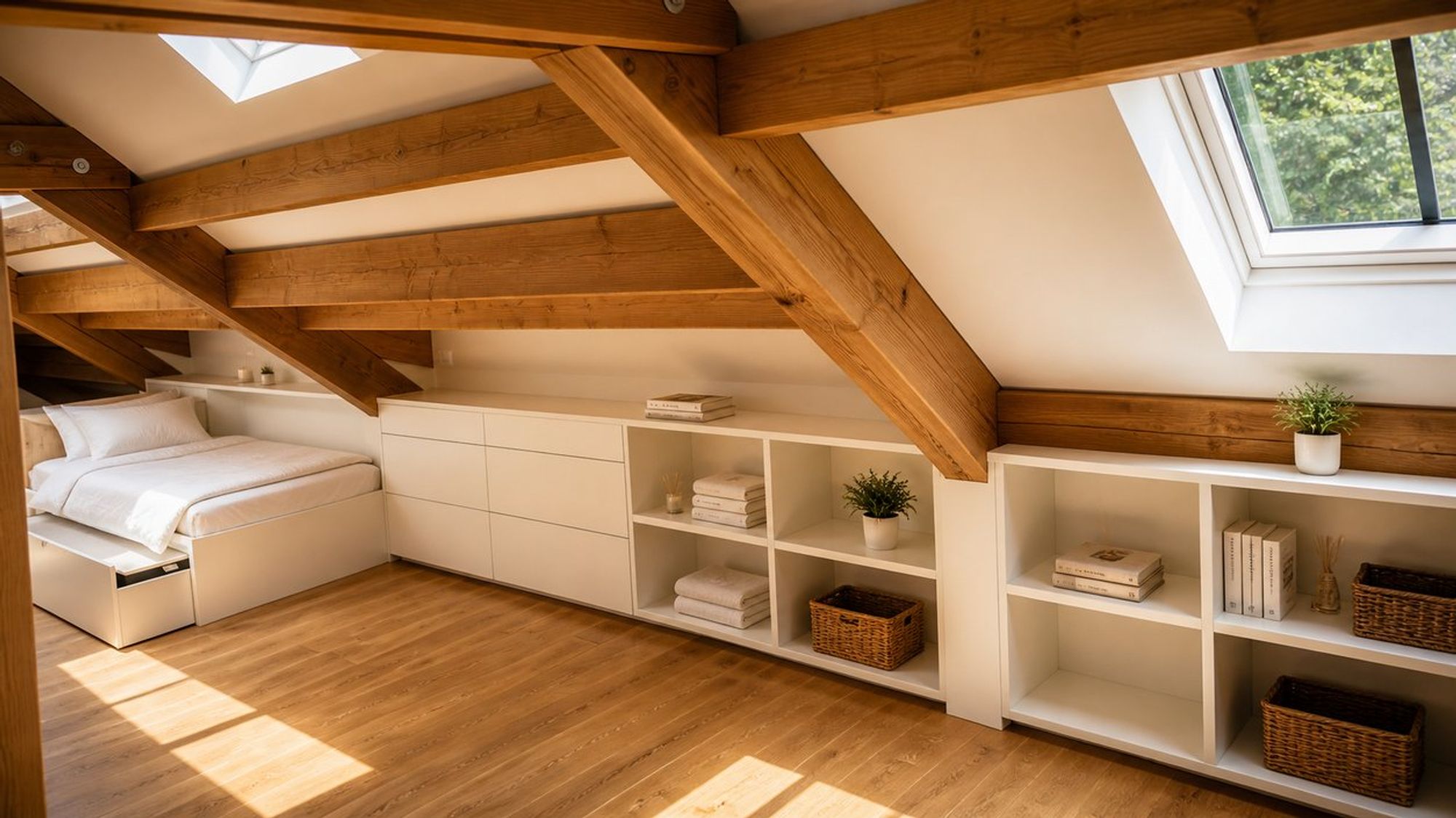 Chalet l’Yret, Serre-Chevalier : combles aménagés – vue 2