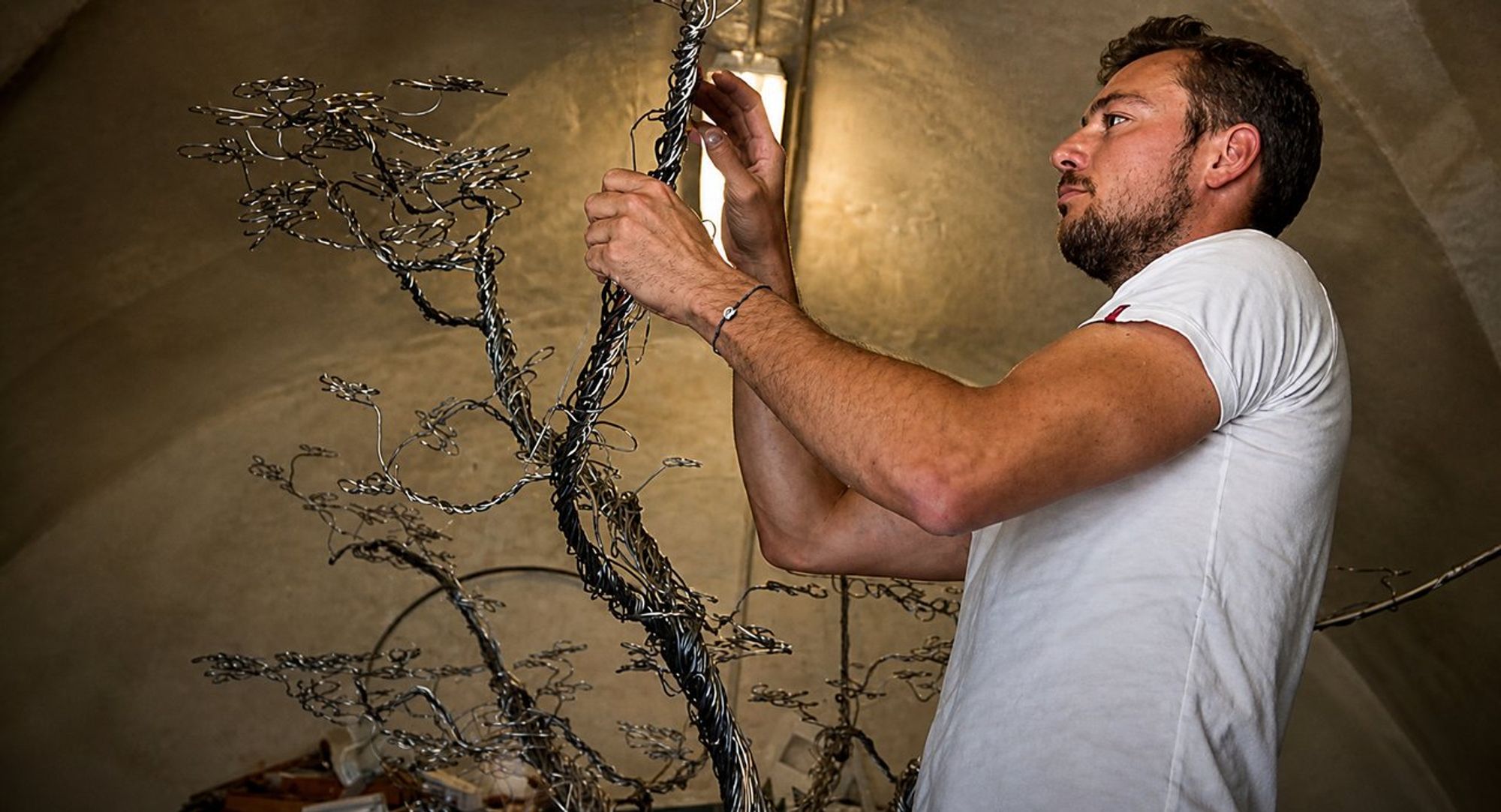 Sculpture « L’Arbre l’Éternel » en cours