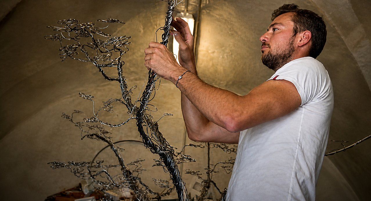 Sculpture « L’Arbre l’Éternel » en cours