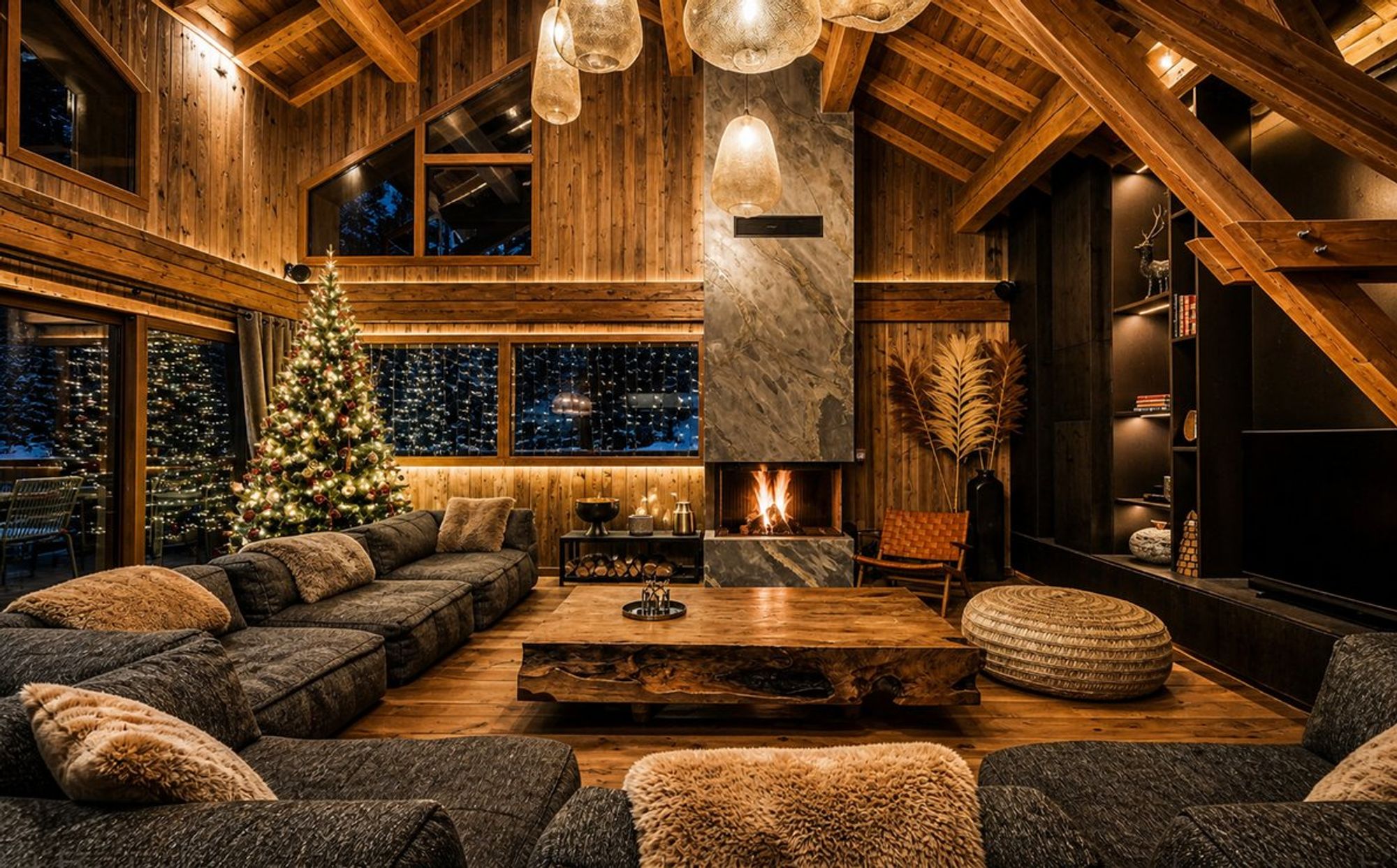 Chalet l’Yret, Serre-Chevalier : salon – vue 4