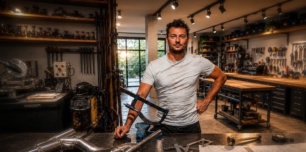 Florentin Lavigne dans son atelier