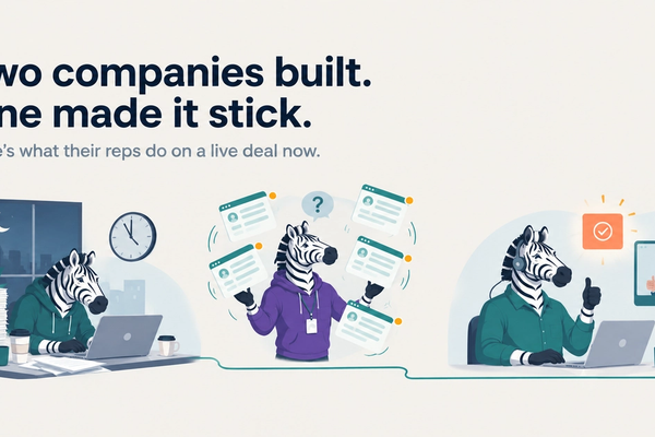 Two companies built. One made it stick. Here's what their reps do on a live deal now.