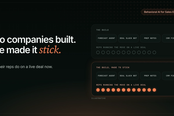 Two companies built. One made it stick. Here's what their reps do on a live deal now.
