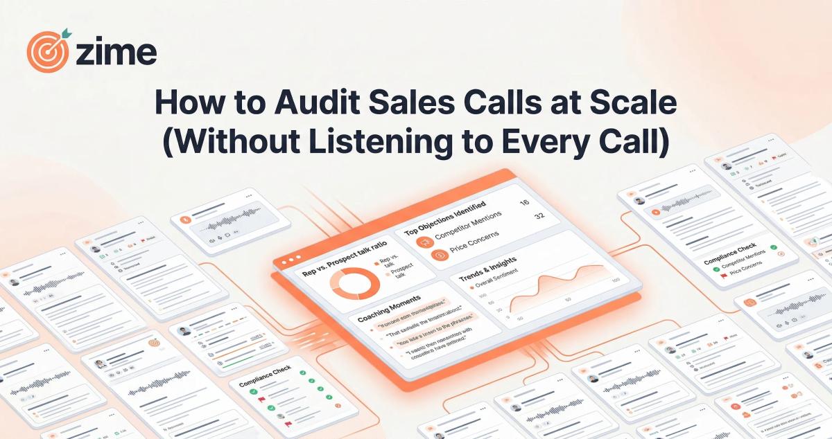 How to Audit Sales Calls at Scale (Without Listening to Every Call)