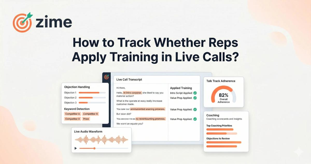 How to Track Whether Reps Apply Training in Live Calls?