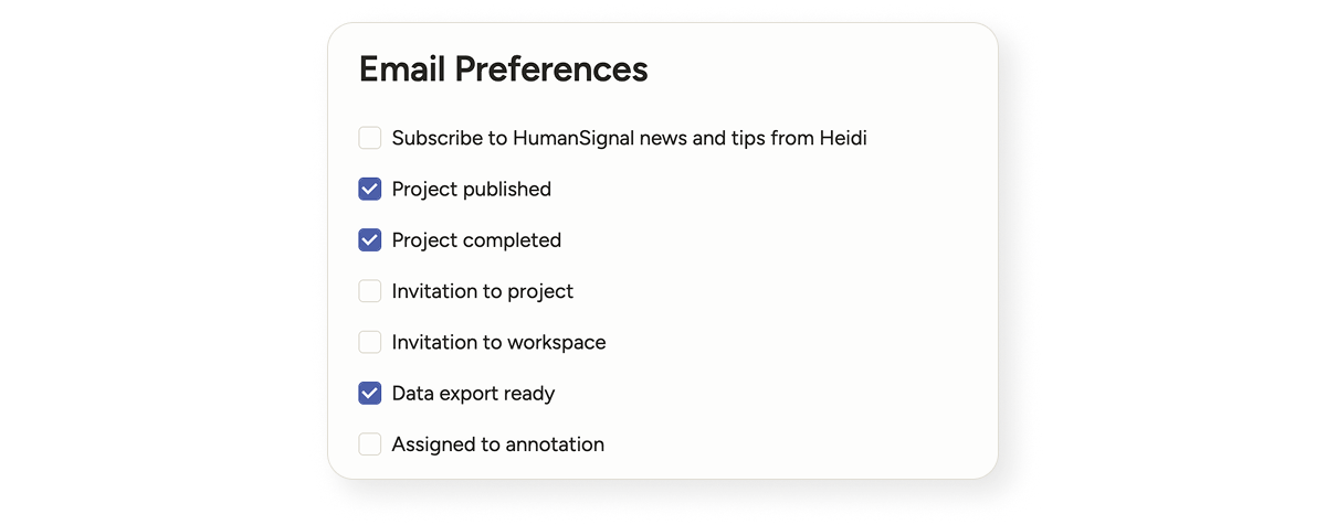 Label Studio Email Notification Settings