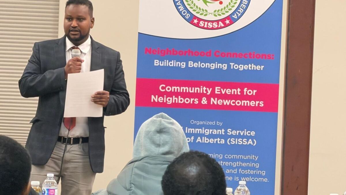 Community members and guest speakers at SISSA's Neighbourhood Connections event.