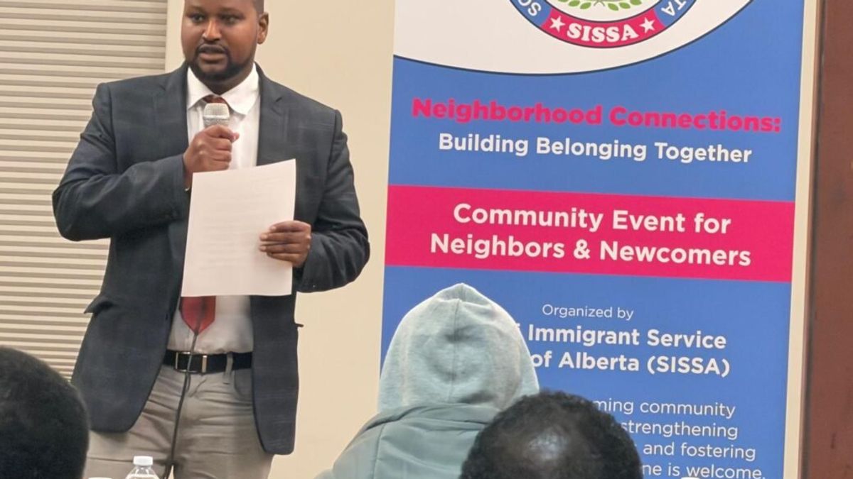 Community members and guest speakers at SISSA's Neighbourhood Connections event.