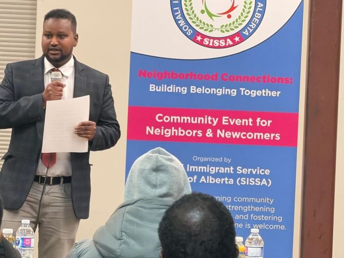 Community members and guest speakers at SISSA's Neighbourhood Connections event.