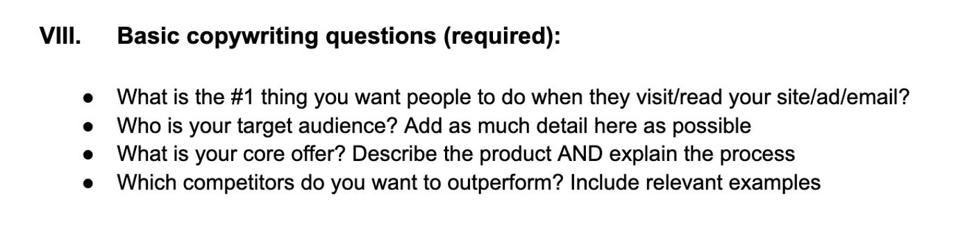 copy questions