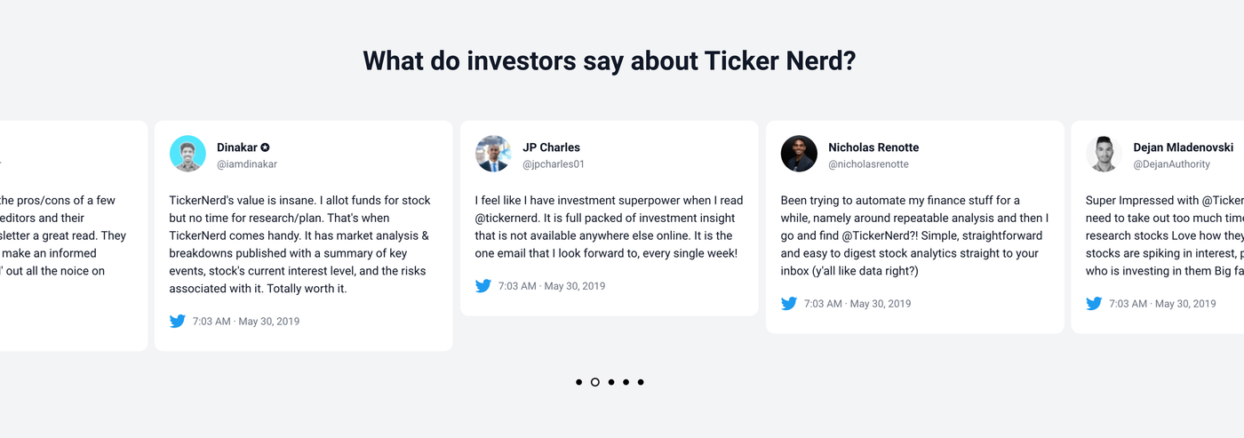 Ticker Nerd Testimonials