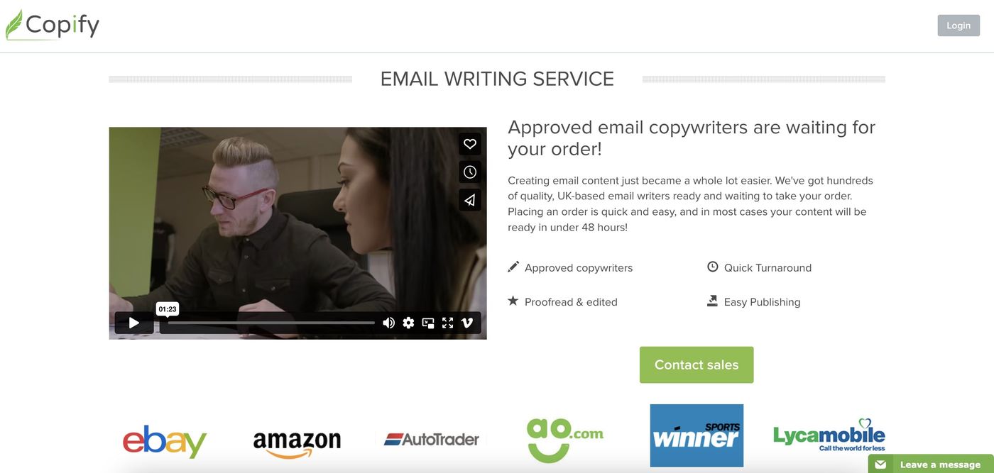 copify email copywriting