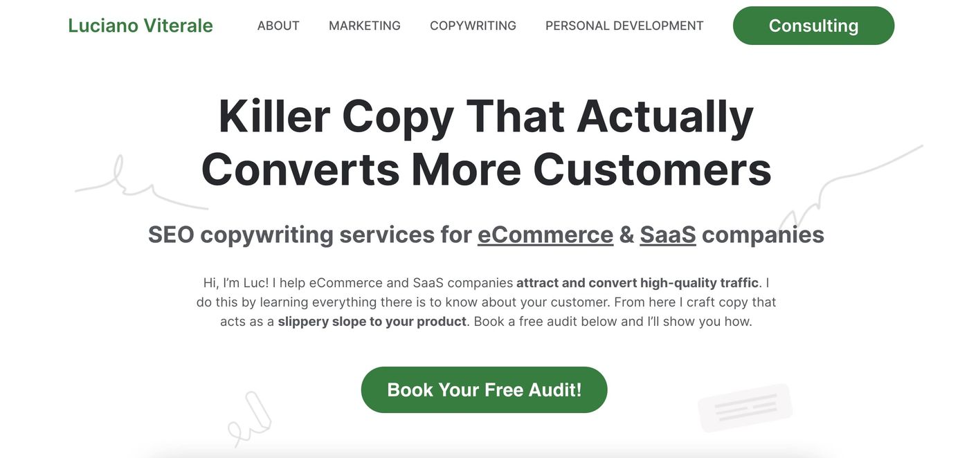 luciano seo copywriting services