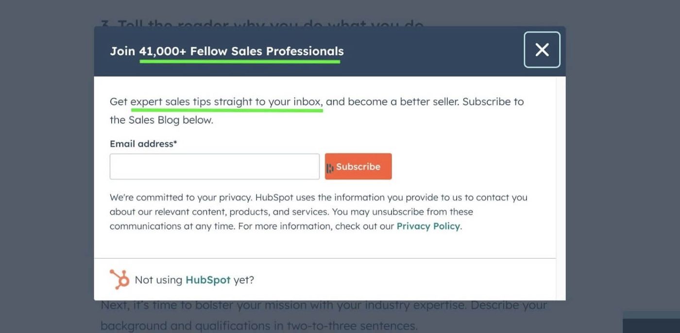 Hubspot segments emails based on the blog post pages they land on. This was shown in a sales-related post.