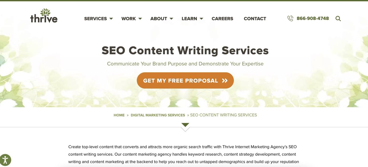 thrive agency content marketing