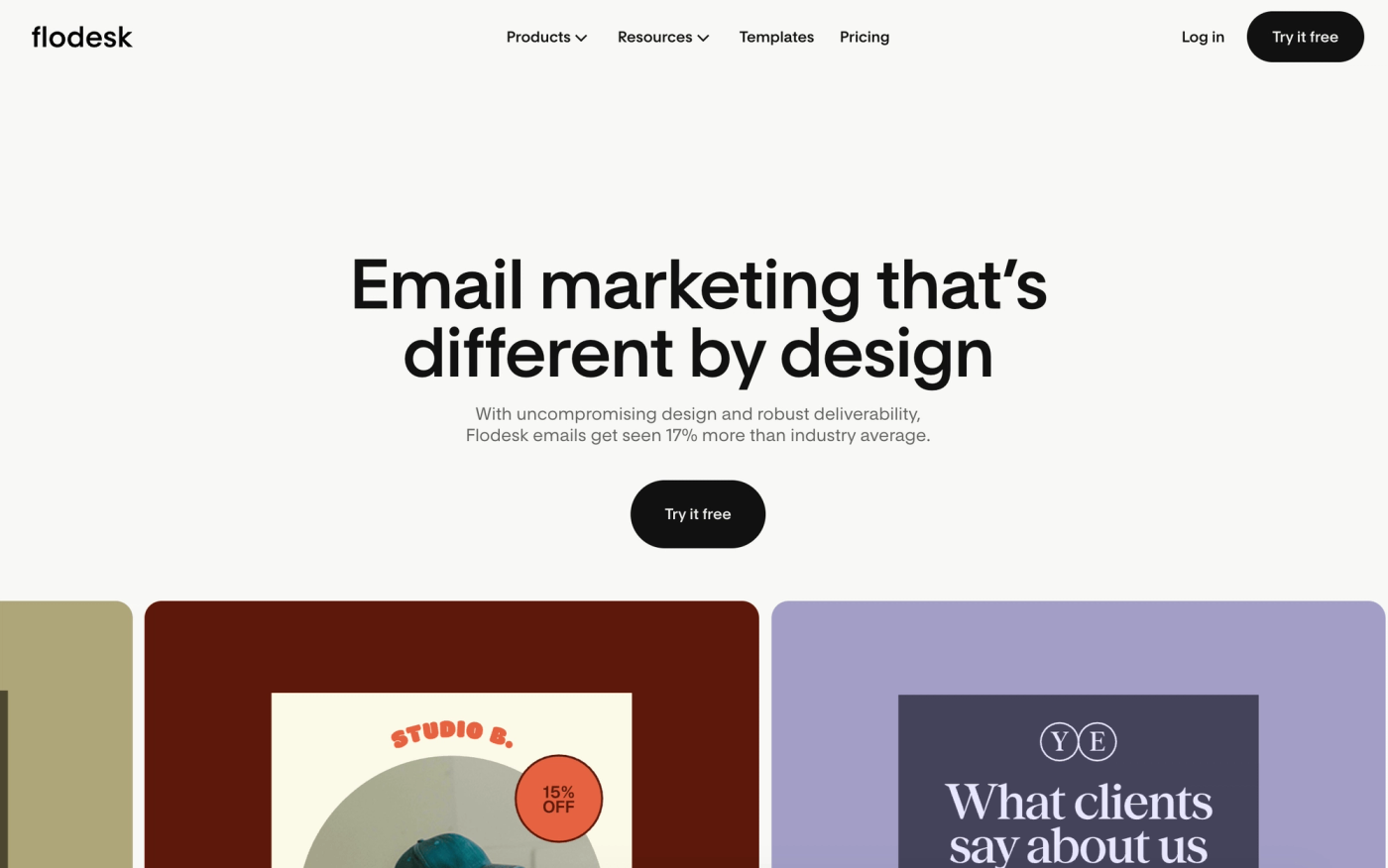 Flodesk home page