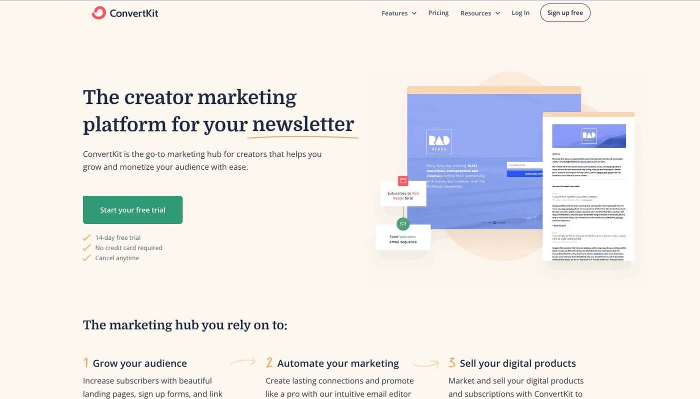 Convert Kit Home copy
