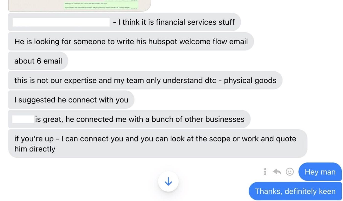 referral business