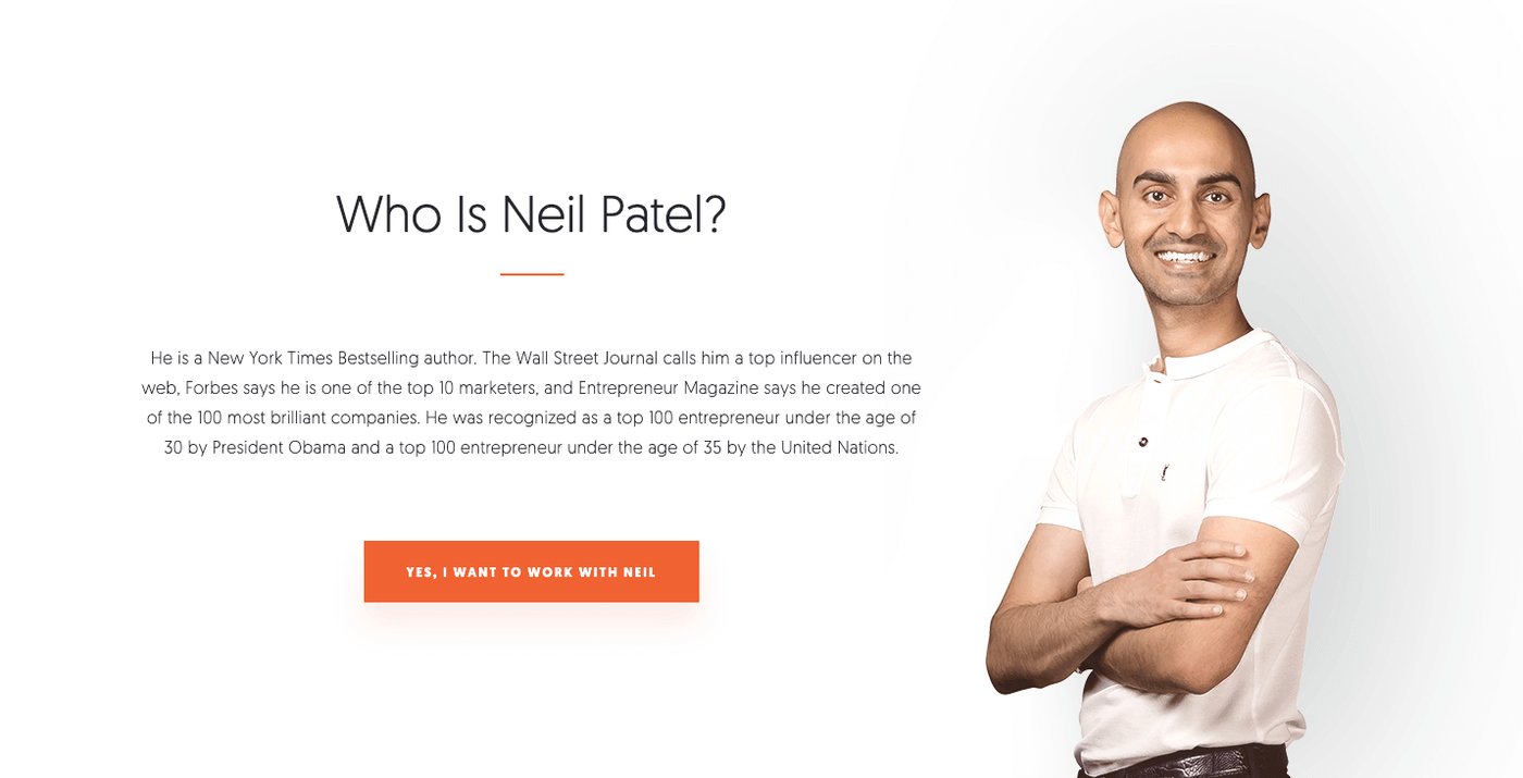 neil patel homepage