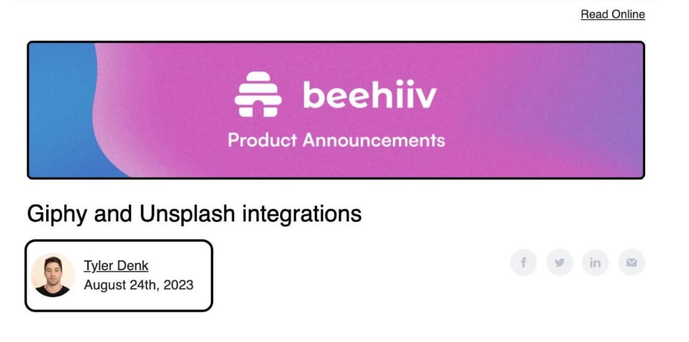 beehiiv newsletter