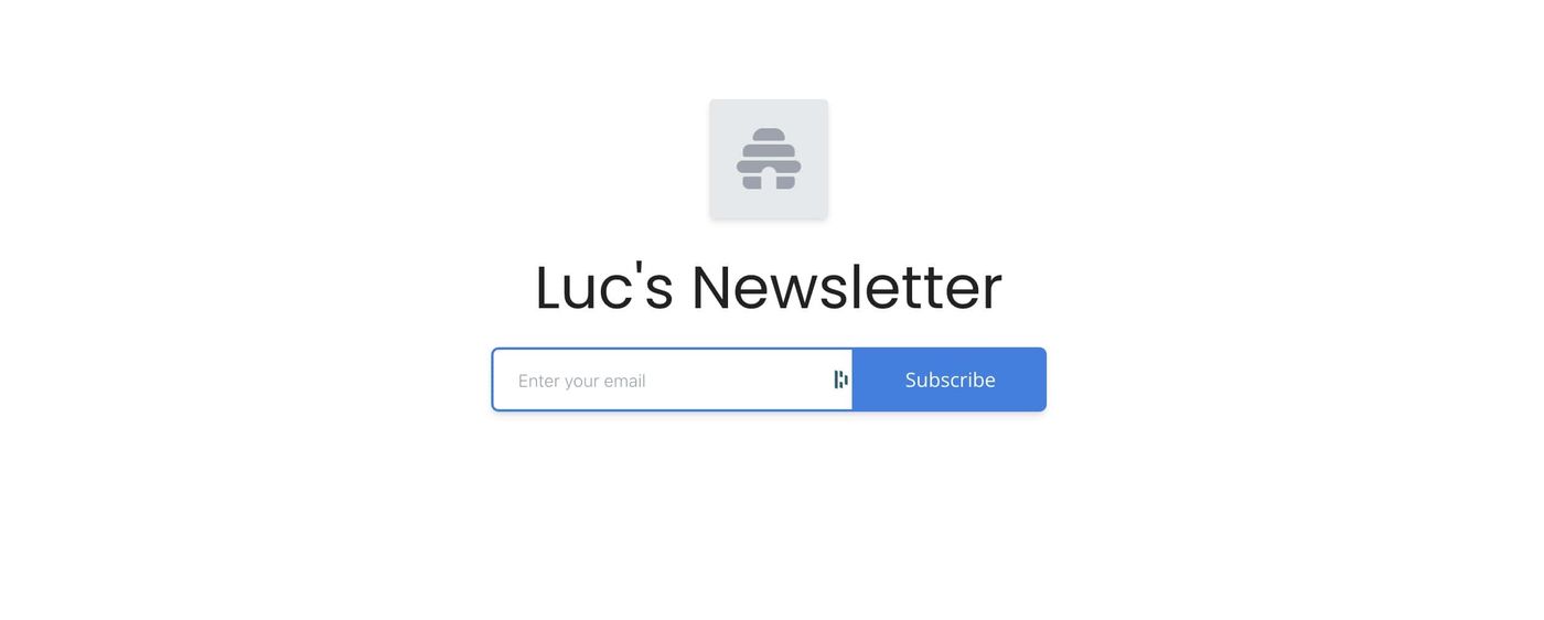 beehiiv personal signup page