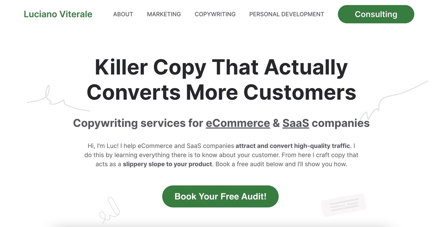 luciano viterale copywriting services