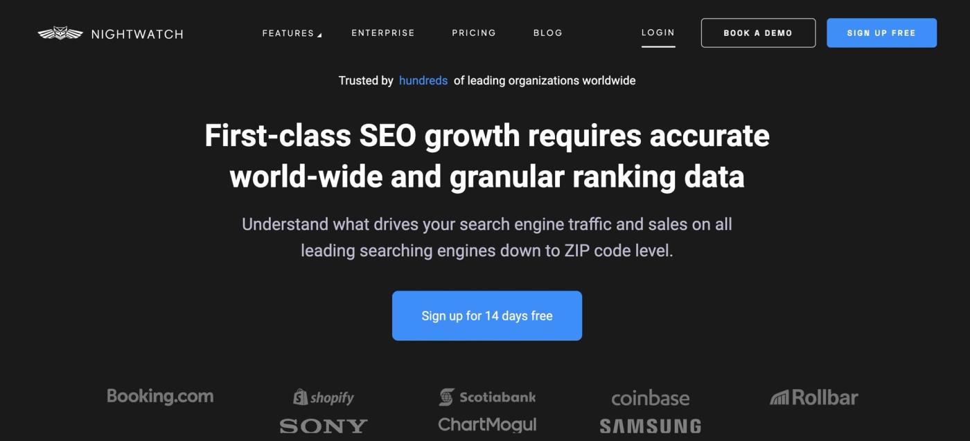 Nightwatch SERP tracker