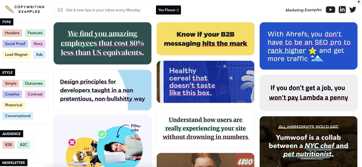 copywriting examples