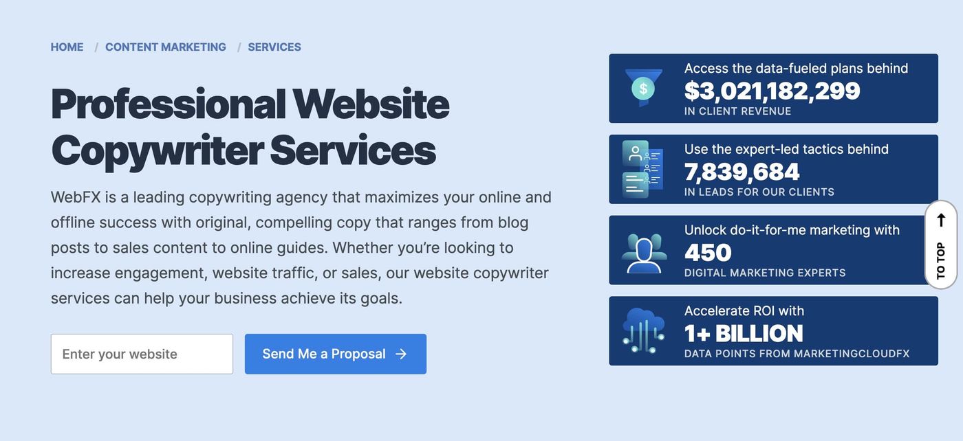 webfx copywriting