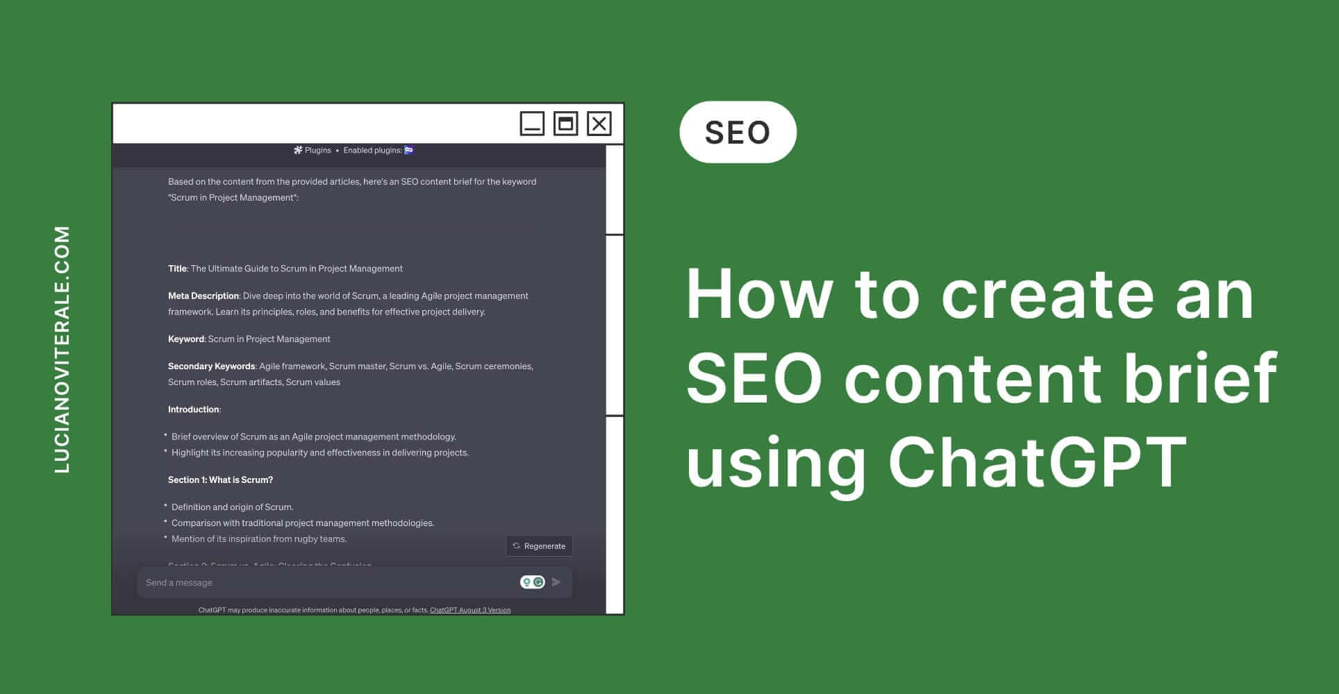 How to create an SEO content brief using ChatGPT in 2 minutes