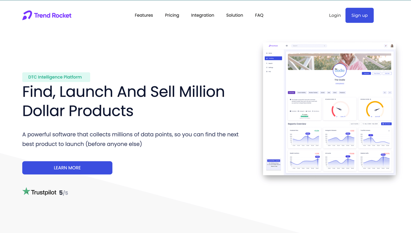 Trend Rocket Homepage