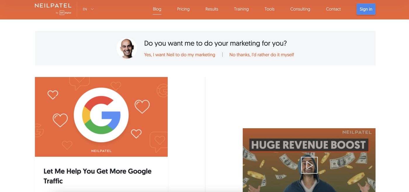 neil patel blog