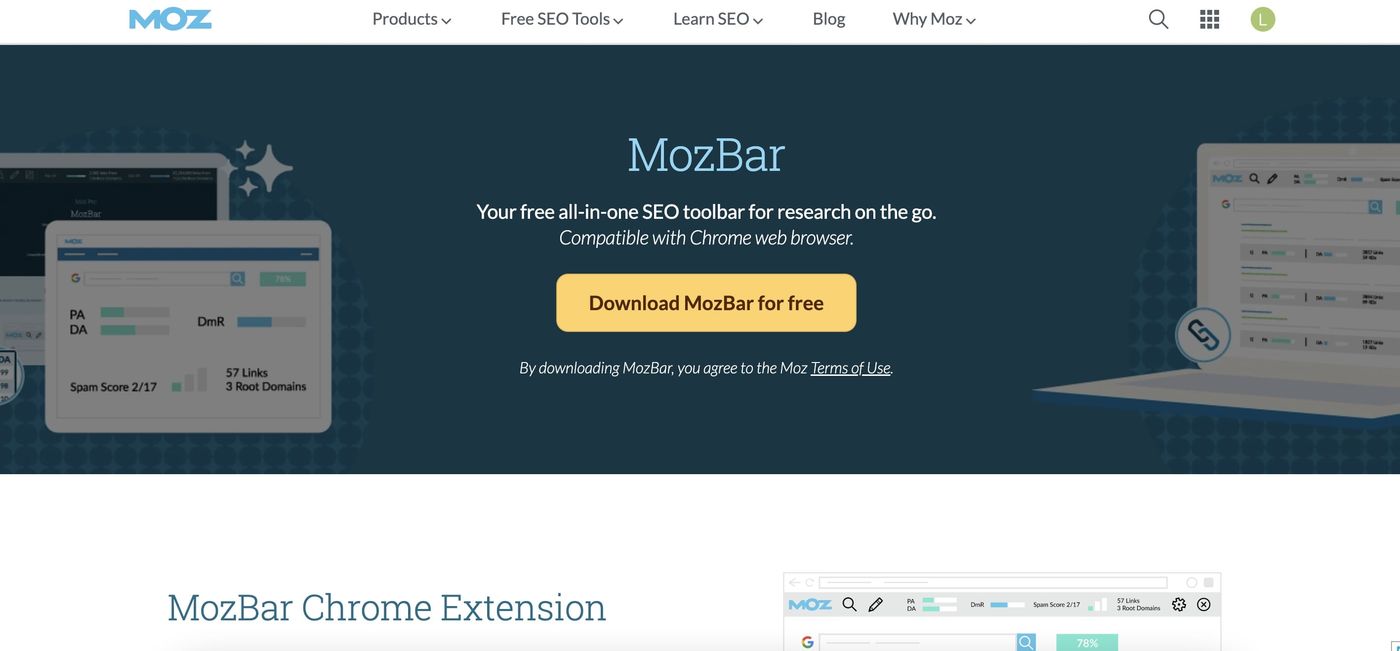 mozbar extension