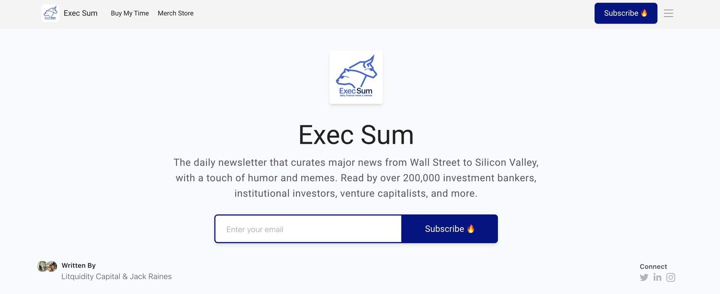 exec sum newsletter