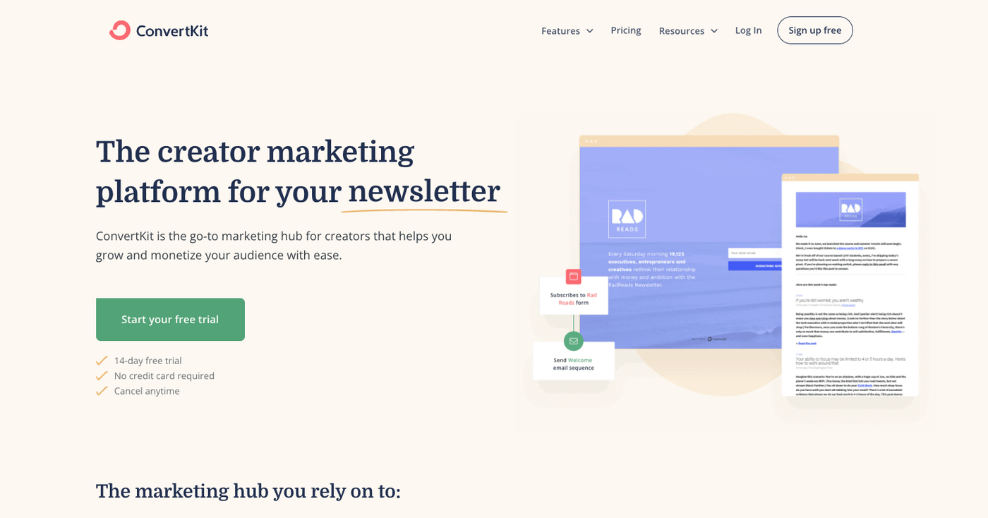 ConvertKit Home Page