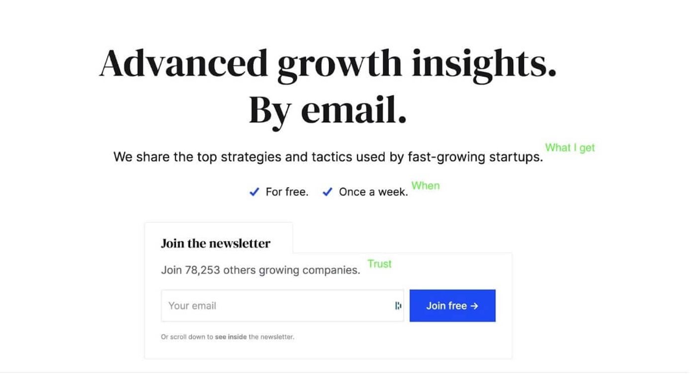 demand curve email signup