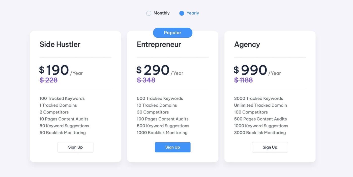 serpple pricing yearly
