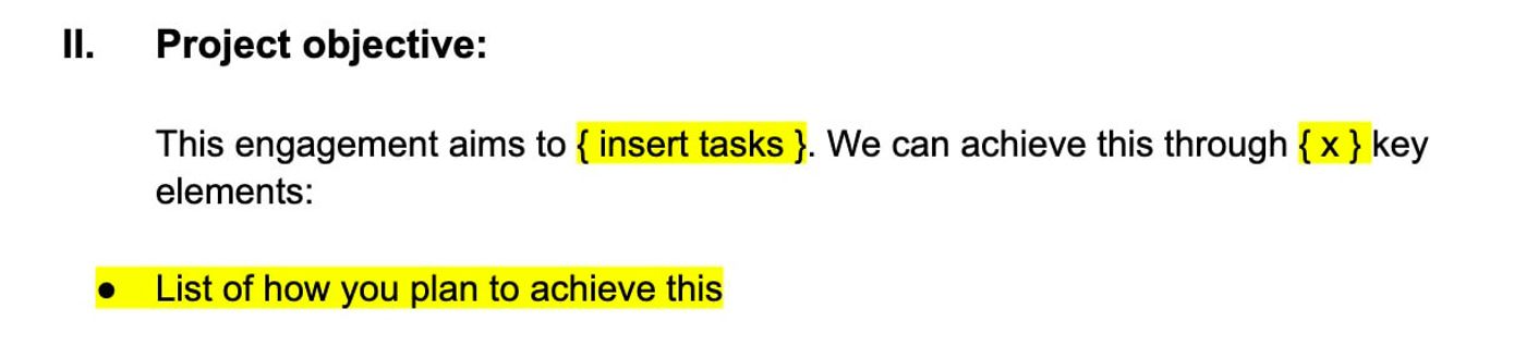 copywriting brief objectives