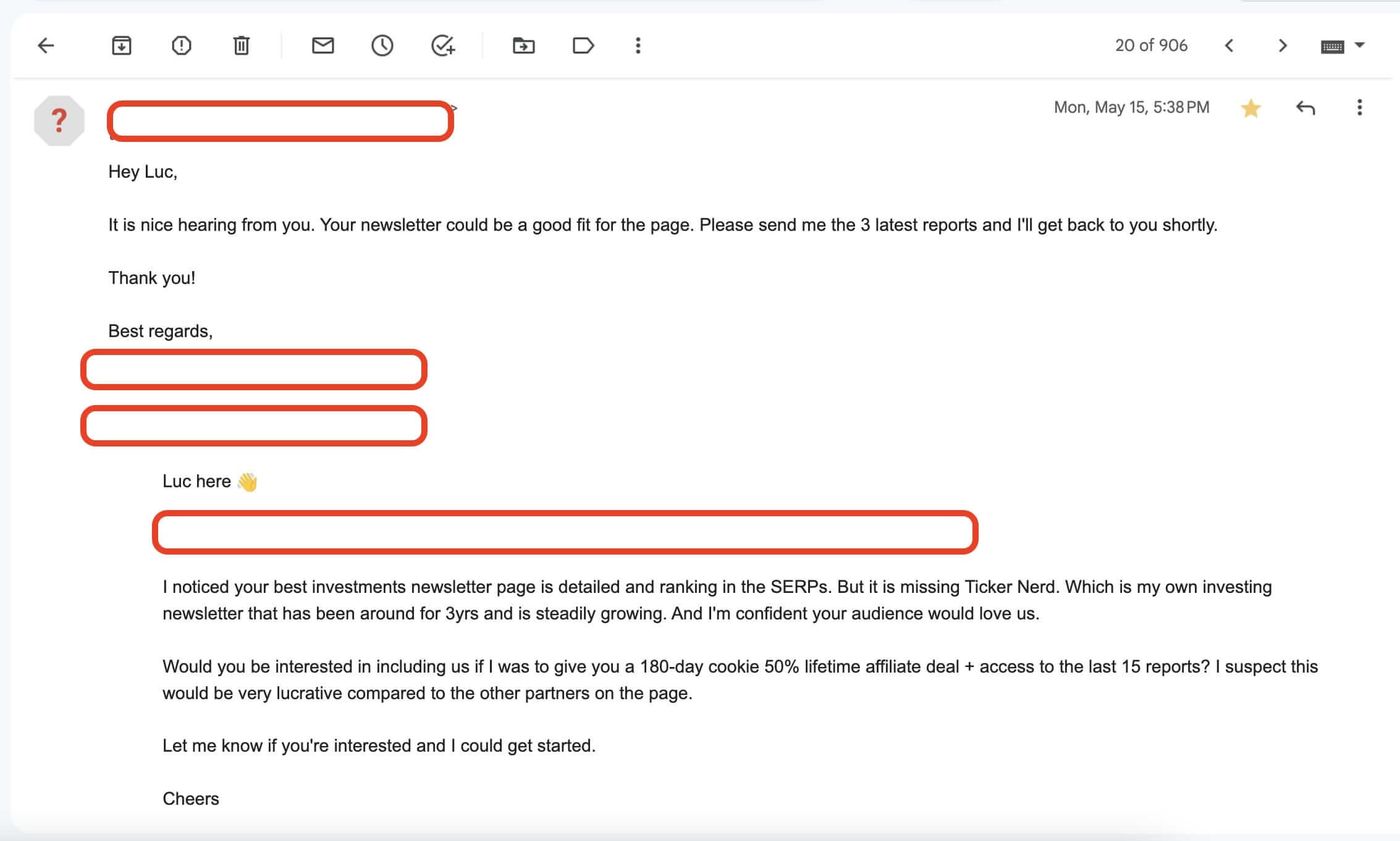 cold email success