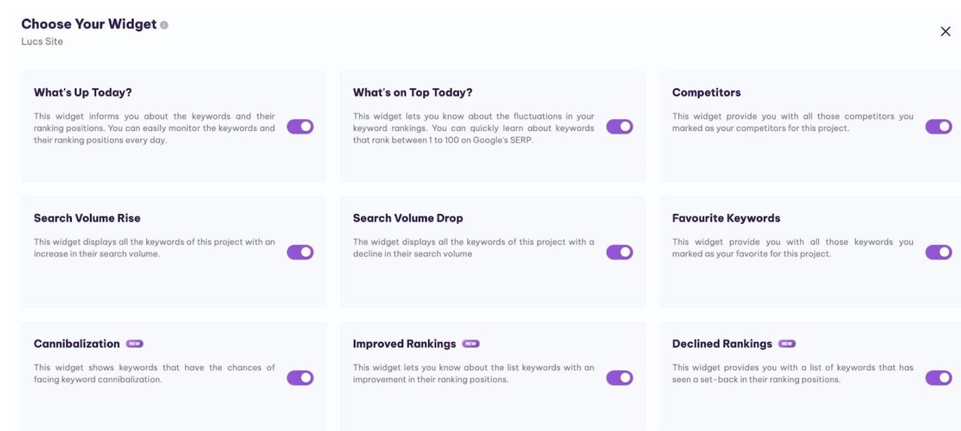 widgets