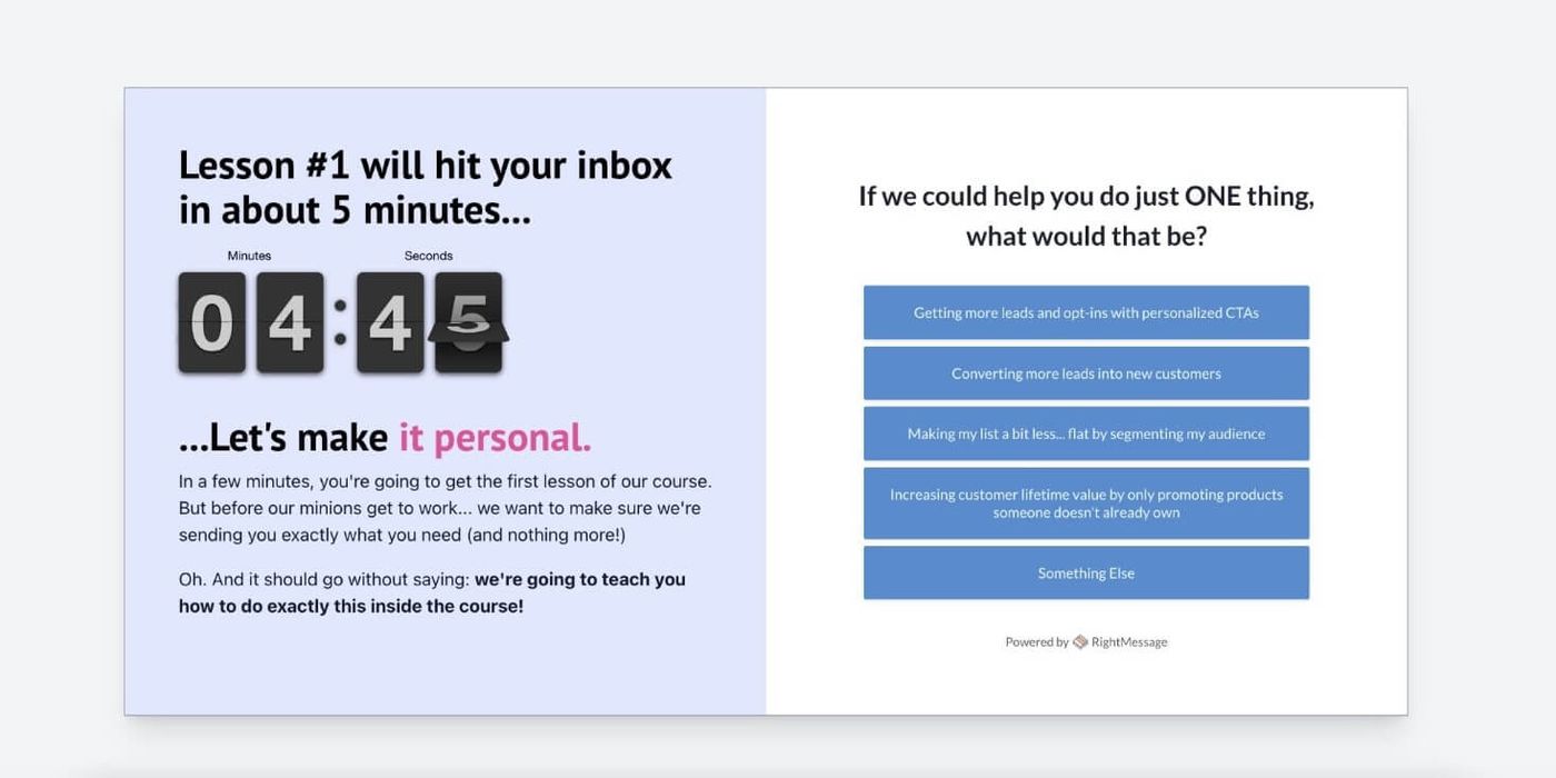 right message customer segmentation survey