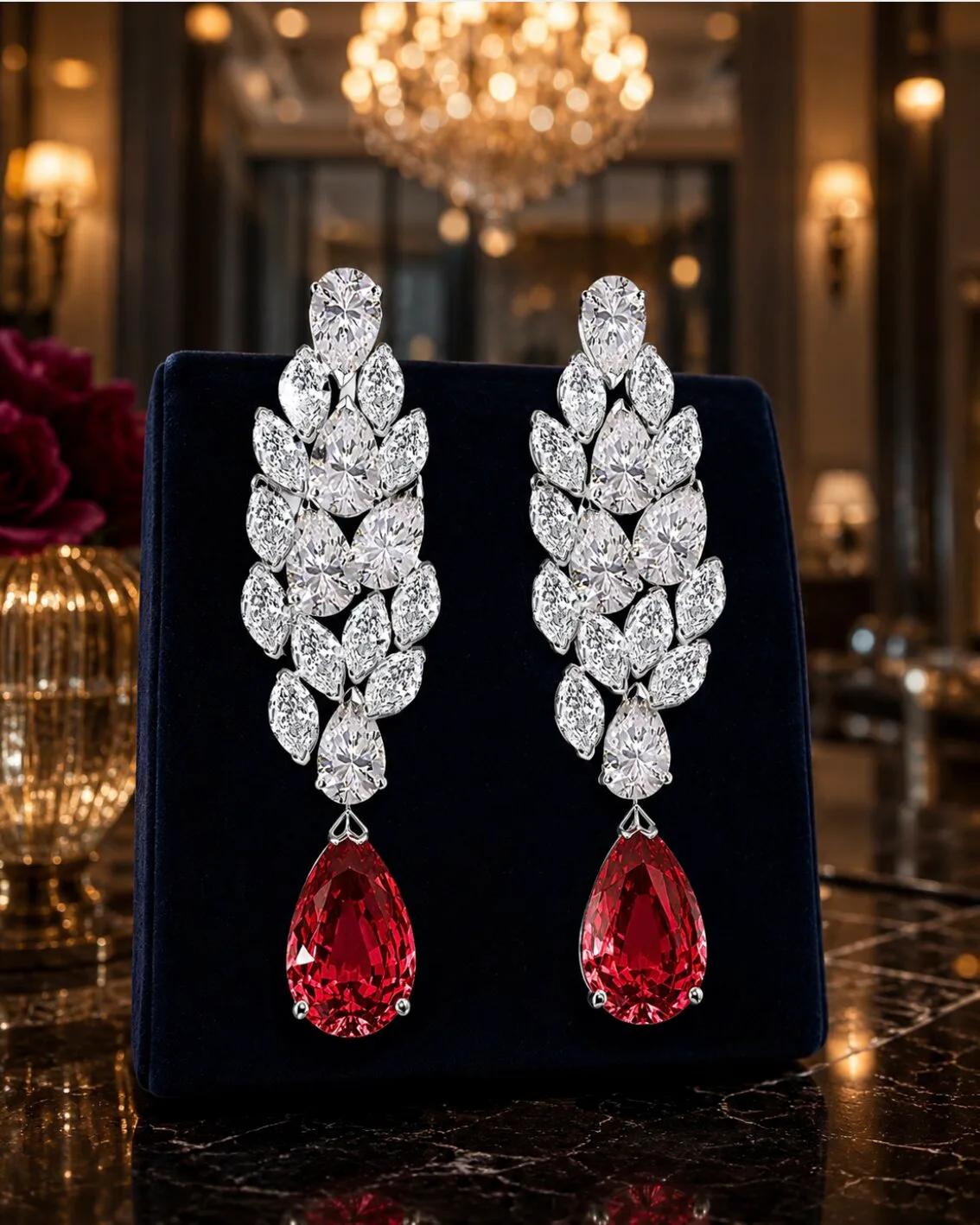 The Padparadscha Drop Earrings
