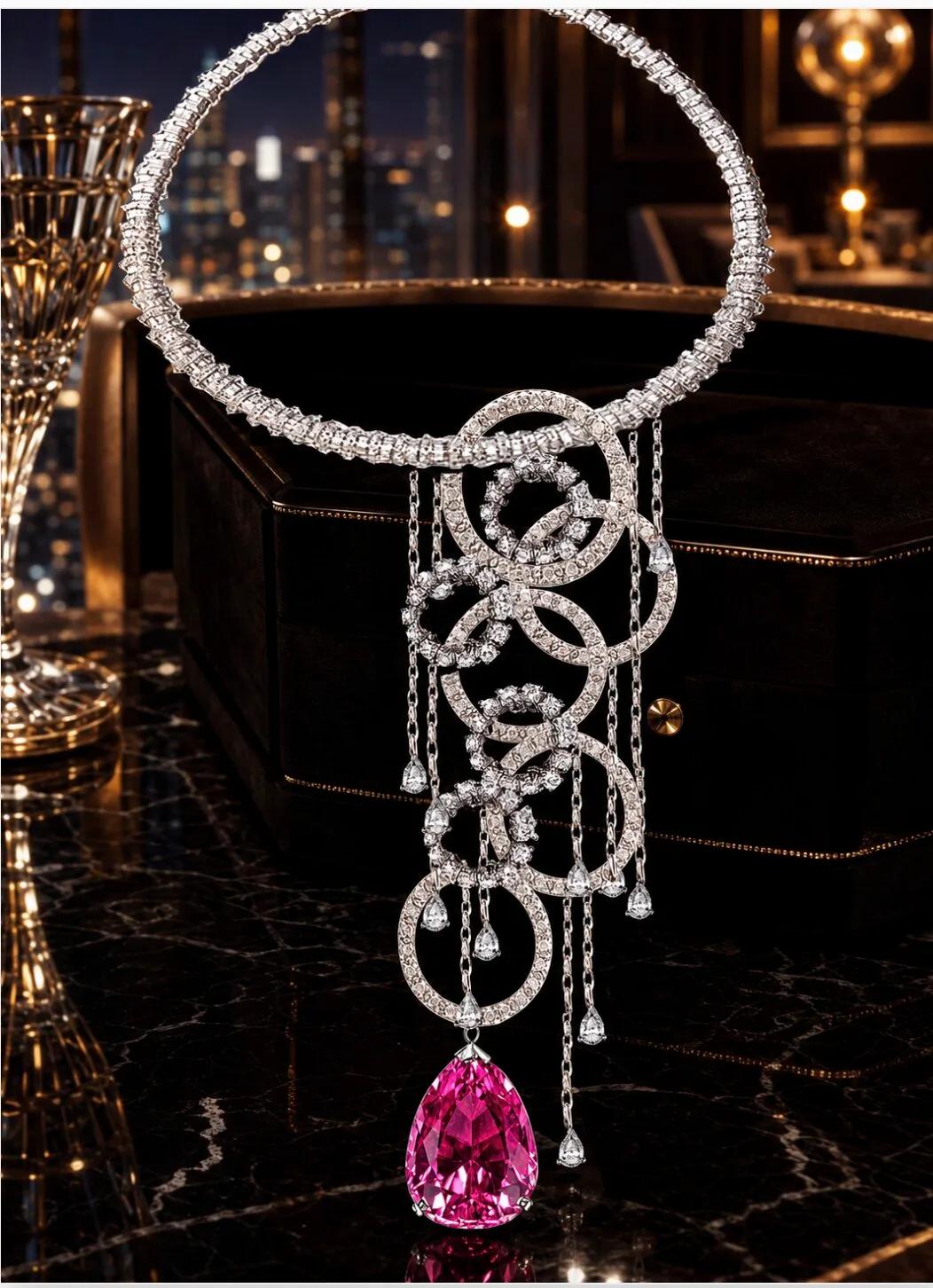 The Pink Cascade Necklace