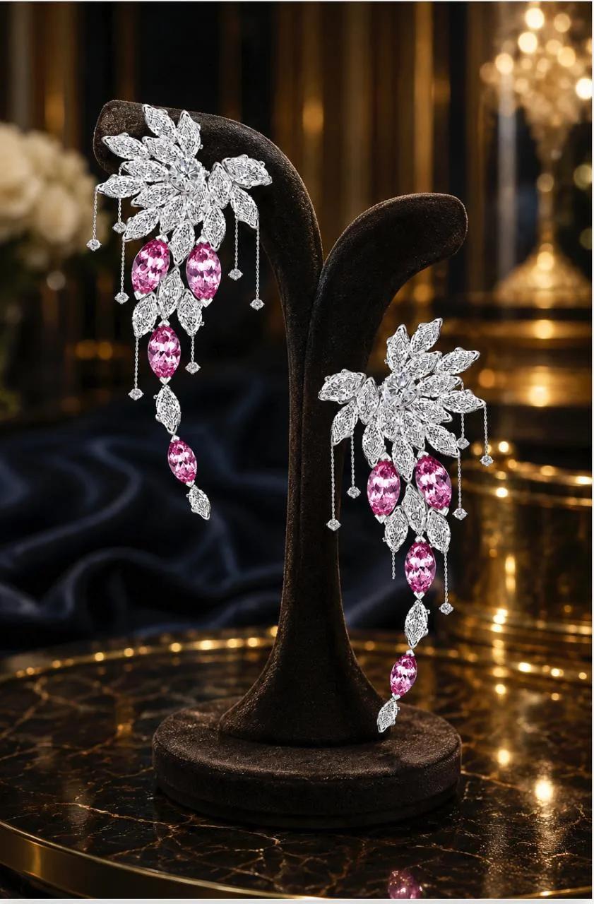 The Pink Wisteria Earrings