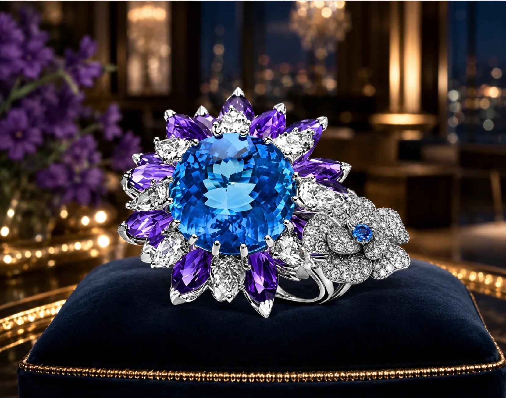 The Blue Bloom Ring